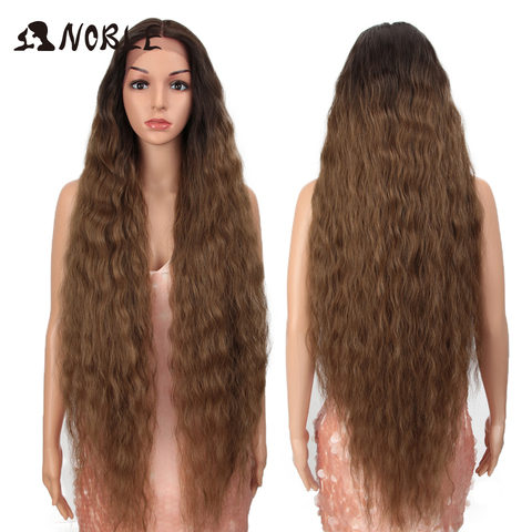 Noble Cosplay Wig Lace front Wig Long Curly 42Inch Cosplay Blonde Ombre Lace Front Wig for Black Women Synthetic Lace Front Wig ► Photo 1/6