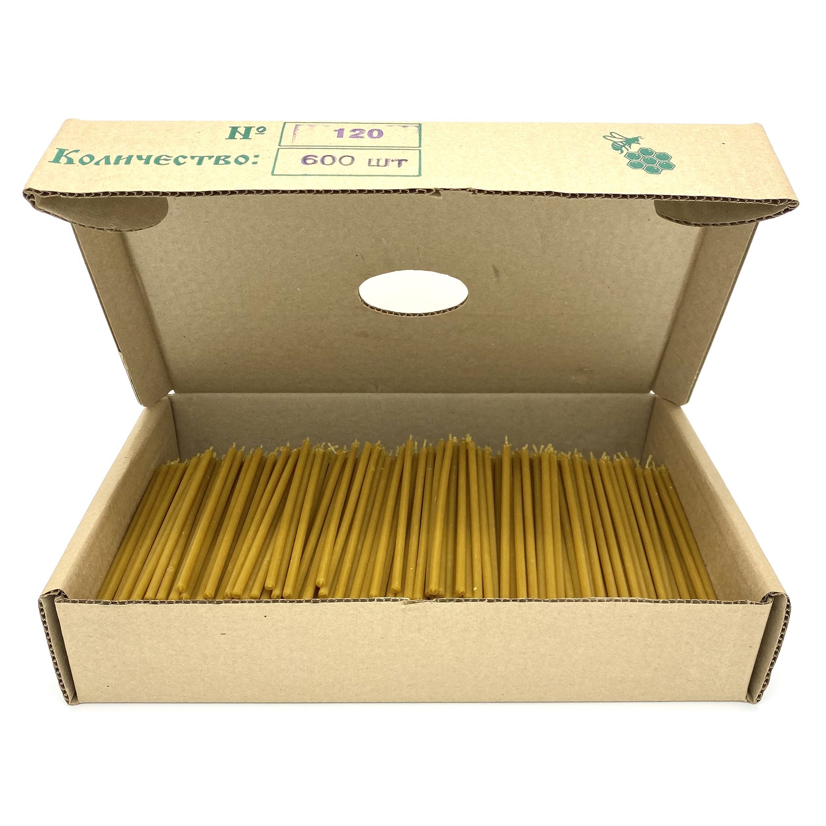 600 pcs Candles Orthodox church wax Machine No. 120 - 2 kg in box ► Photo 1/2