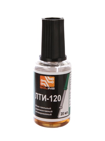 Flux soldering with brush lti-120 (PET bottle), 20 ml. ► Photo 1/1