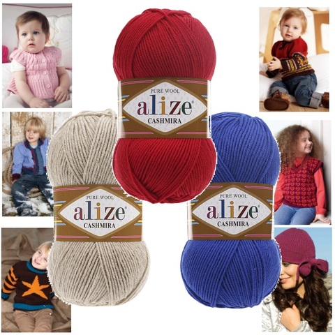 Alize Cashmira Yarn 100gr-300mt %100 Wool DIY Knitting Crochet Wrap Beanie Sweater Blanket Kids Adults Knitwears Cashmere ► Photo 1/6