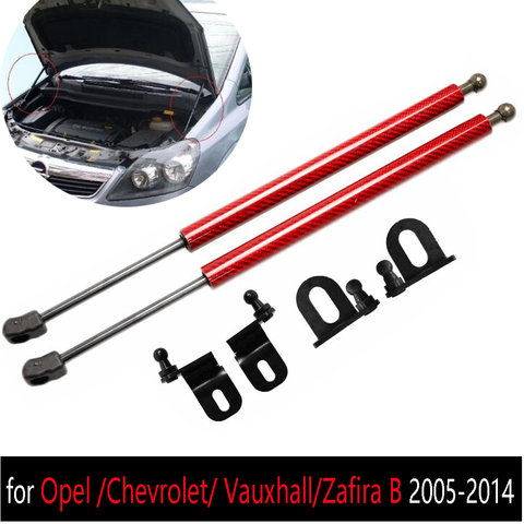 for Opel Zafira B 2005-2014 for Chevrolet Zafira Front Hood Bonnet Modify Gas Struts Carbon FIber Shock Damper Lift Supports ► Photo 1/6