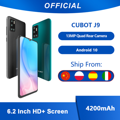 Cubot J9 Smartphone 6.2 Inch 4200mAh 13MP Triple Camera Google Android GO Dual SIM Card Telephone 2GB RAM +16GB ROM 3G Band ► Photo 1/6