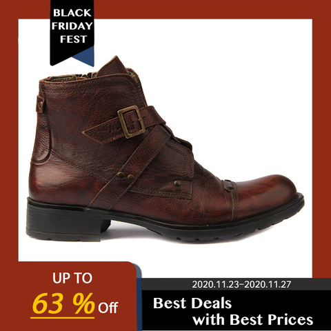 Sail-Lakers Men Genuine Leather Boots Autumn Winter Casual Boots ► Photo 1/5