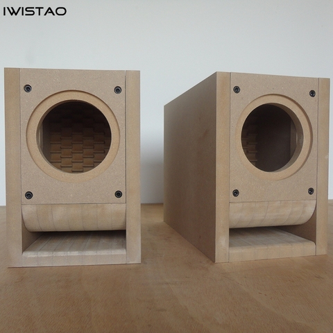 IWISTAO HIFI Speaker Empty Cabinet Kit Labyrinth High-density Fibreboard for 4 / 4.5  Inch Full Range Speaker Unit DIY ► Photo 1/6