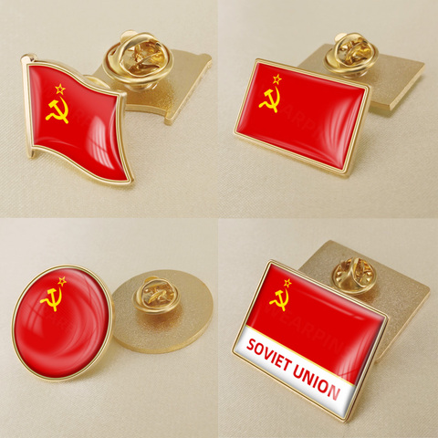CCCP/USSR/Soviet Union/Soviet Flag Brooch Badges Lapel Pins ► Photo 1/6