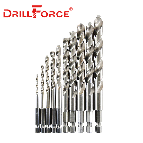 10PCS 1.5mm-13mm M35 HSSCO Cobalt Drill Bits HSS Twist Hex Quick Change Drill Bit For Stainless Steel(1.5/2/3/4/5/6/7/8/10/13mm) ► Photo 1/6