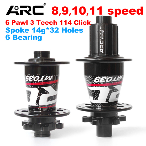 MTB HUBS FRONT REAR DISK BRAKE MOUNTAIN BIKE HUBS 32 HOLE 8 9 10 11 SPEED QR SKEWER 135MM THRU 142MM BICYCLE HUB PAIR COMPONENTS ► Photo 1/6