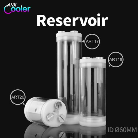 Syscooling   ART17  white straight out 60mm diameter transparent acrylic split DIY water cooling water tank ► Photo 1/6