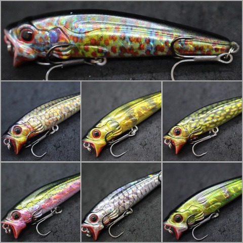 wLure 7.5cm 9.5g Topwater Popper Walking Dog Lure ZigZag Action Lifelike Painting Fishing Lure HW751 ► Photo 1/6