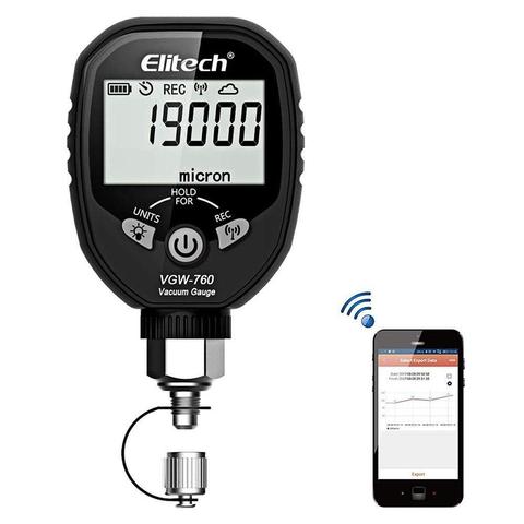 Elitech VGW-760 Wireless Digital Vacuum Gauge Micron Gauge for HVAC Micron Meter Refrigerant Vacuum Meter Leakage Test ► Photo 1/6