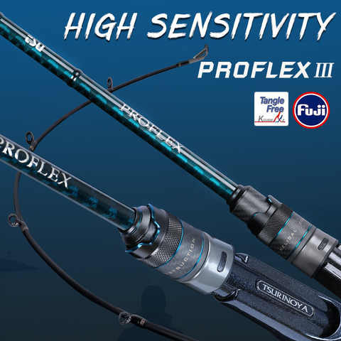 TSURINOYA Bass Fishing Rod PROFLEX Ⅲ 1.95/2.01/2.10m ML M Power Fast Ultralight High Sensitivity Universal Spinning Casting Rod ► Photo 1/6
