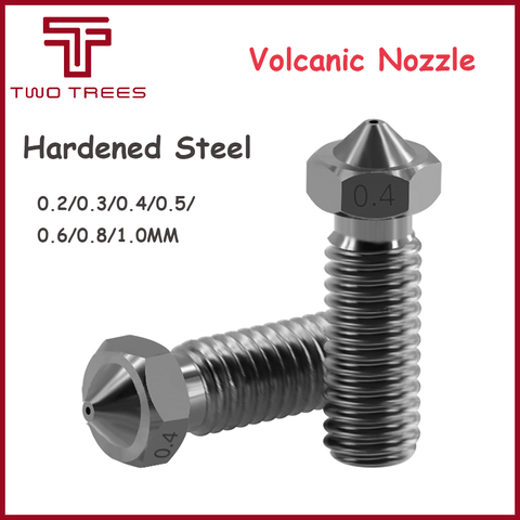 1PCS Hardened Steel Volcano Nozzles for high temperature 3D printing PEI PEEK or Carbon fiber filament for E3DVolcano hotend ► Photo 1/6