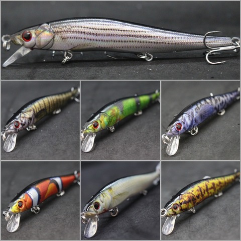 wLure Minnow Crankbait Hard Bait Tight Wobble Slow Sinking Jerkbait Lifelike RealSkin Painting  Fishing Lure HM262S ► Photo 1/6