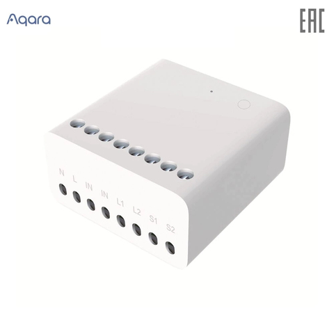 Smart Home Control Aqara LLKZMK11LM remote control Wireless relay two-channel switch ► Photo 1/1