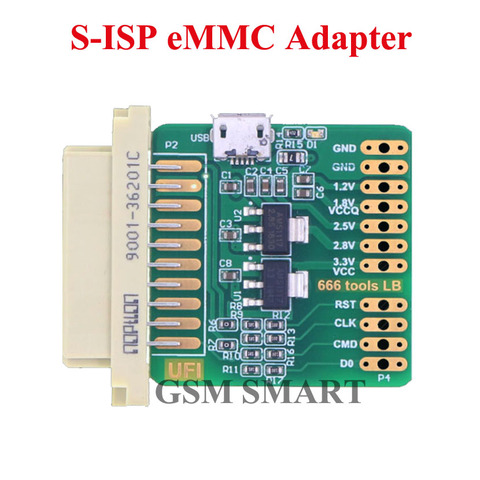 SMART S-ISP eMMC Adapter for UFI BOX,Easy Jtag,Remove BGA 254, 710 out of line, out of line, read and write disconnect, error ► Photo 1/3