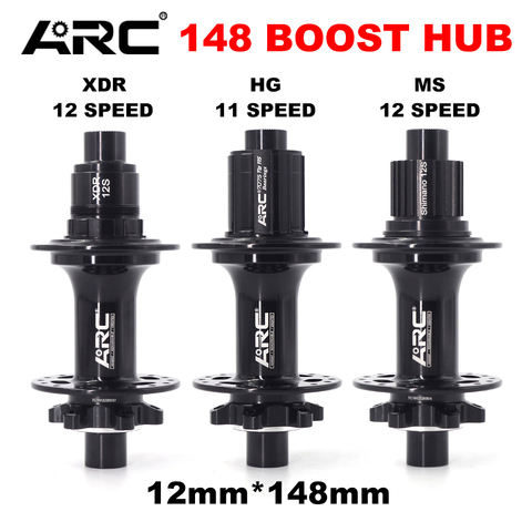 MTB Mountain Bike Hub 32 Holes Disk Brake Bicycle Front Rear Hub 11 12 Speed Thru Xd Xdr Hg Micro Spline Freehub Boost Hub 148mm ► Photo 1/6