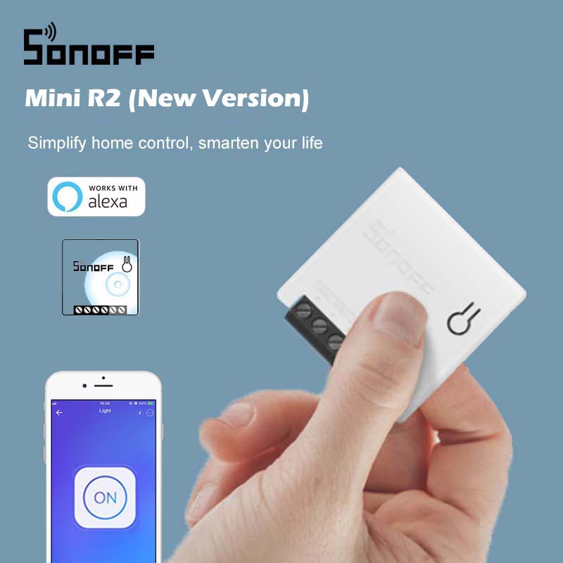 Sonoff Mini R2 Wifi Smart Switch MINIR2 2 Way Modules eWeLink APP DIY  Switch Wireless Remote Control Work with Alexa Google Home - AliExpress