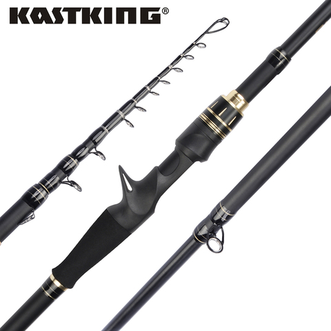 KastKing Blackhawk II Portable 24 Ton Carbon Fiber Spinning Casting Telescopic Fishing Rod 2.03-2.44m for Lake River Fishing ► Photo 1/6