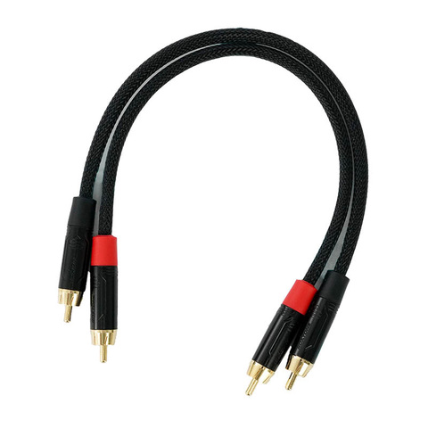 Fanmusic C003 RCA Male to Male ROXTONE RCA 2 Core HIFI Single Channel Audio Cable 25CM ► Photo 1/5