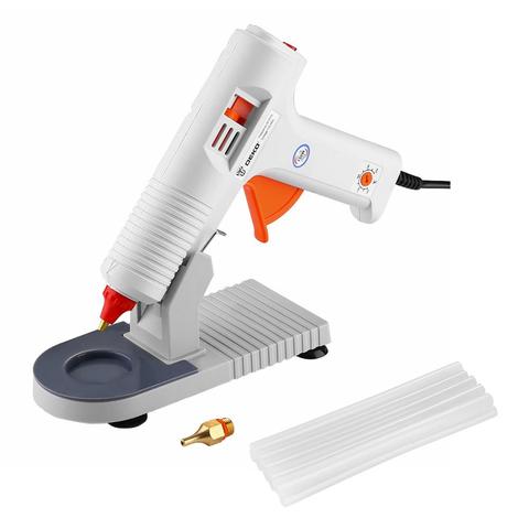 Thermal glue gun Deko dkgg150 150 W set4 with thermal control function + Stand + Rod set (10 PCs, 11mm) ► Photo 1/6