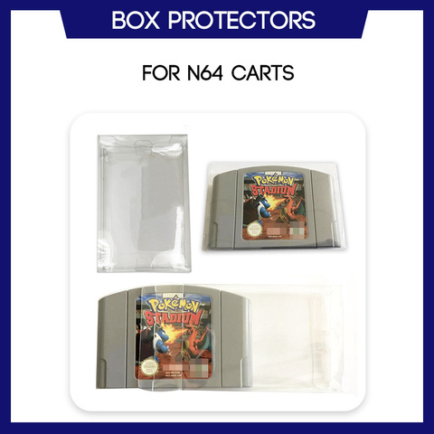 Box Protector For N64 For Nintendo 64 Cart Cartridge Game Custom Made Clear Plastic Case ► Photo 1/6