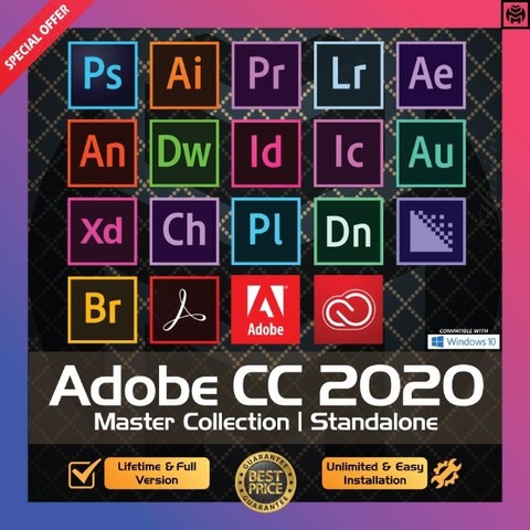 Buy Online Latest Adobe Cc 21 Win 10 Mac Photoshop Illustrator After Effects Premiere Pro Indesign Lightroom Alitools