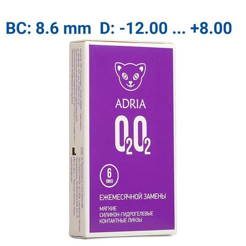 Contact lenses Adria O2O2 (6 lenses), lenses for a month, monthly lenses, silicone-hydrogel lenses, Adria O2 ► Photo 1/4