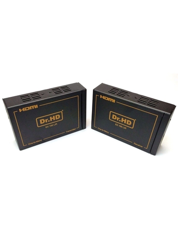HDMI extender by single twisted pair up to 120 m over IP Dr.HD ex 100 Lir extender over UTP LAN cable Cat 5e/6 full HD 1080p ► Photo 1/5