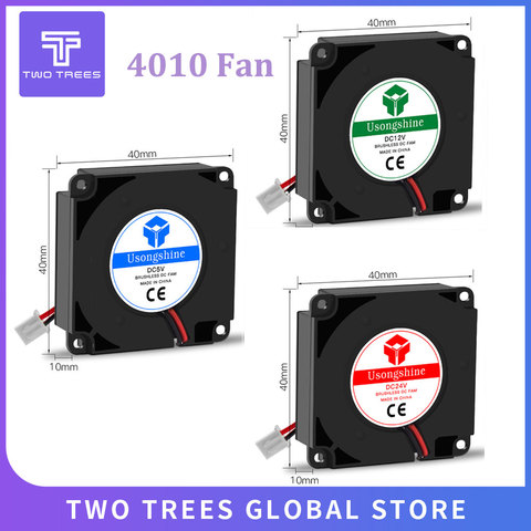 3D Printer Air guide Turbine Fan 5V/12V/24V 40*10mm 4010 Hydraulic Bearing Blow Radial extruder Cooling Fan Turbo Fan & 2P Wire ► Photo 1/6