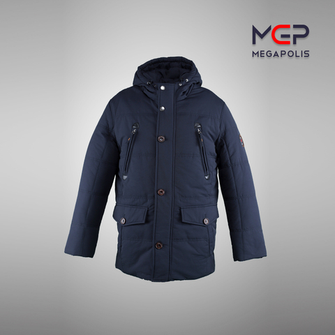 Men's winter jacket insulated with artificial fluff, and with a hood, brand MGP megapolis ► Photo 1/4