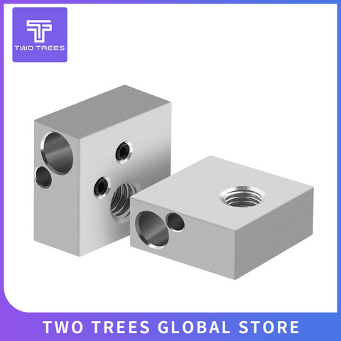 Twotrees MK7 MK8 Aluminium Heater Block For Print Head Hot End Heating Block 20*20*10 20x20x10 mm For 3D Printer Sapphire Bluer ► Photo 1/6