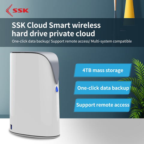 SSK 4TB Personal Cloud Hard Drive ,Network Attached Storage Auto-Backup,Wireless Remote Access, NAS for Phone/Tablet PC/Laptop ► Photo 1/6