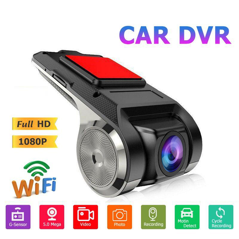 1080P HD Car DVR Video Recorder Wifi Android USB Hidden Night Vision Car Camera 170° Wide Angle Dash Cam G-Sensor Drive Dashcam ► Photo 1/6