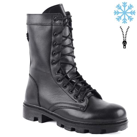 winter man ankle boots with natural fur military shoes genuine leather shoes for men army boots ► Photo 1/5