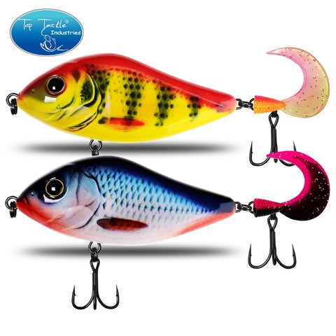 Slow Sinking Jerk Bait Fishing Lure Soft Tail 60mm 80mm 100mm for Pike Pesca Bass New Hot Tackle Musky Qulity Hooks ► Photo 1/5