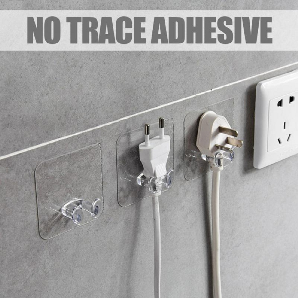 1Pc Wall Storage Hook Power Plug Socket Holder Home Wire plugs Adhesive Hanger Home Office Storage Rack New Arrival ► Photo 1/6