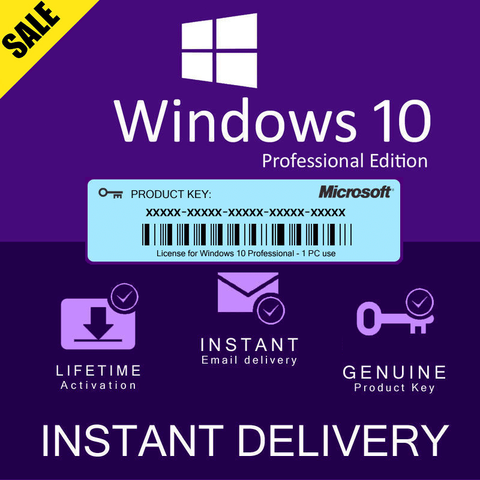 Microsoft Windows 10 Professional license for 3 PCs