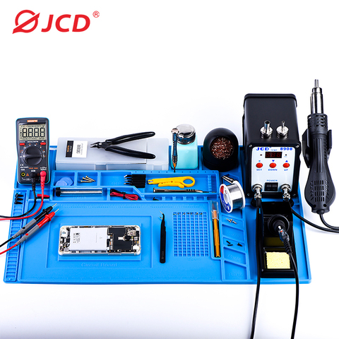 JCD Heat Insulation Silicone Repair Soldering Mat with Scale Ruler and Screw Position for Soldering Iron Phone DIY Welding Tool ► Photo 1/6