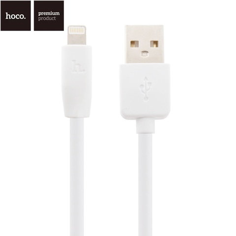 USB cable 2.1a HoCo X1 rapid charging cable for Apple (L = 1 m/2 m/3 m) (White) ► Photo 1/4