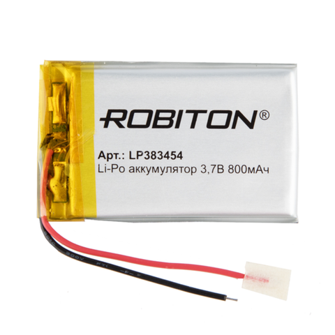 Li-ion polymer battery lp383454 robiton, Li-Pol prism with protection circuit ► Photo 1/1