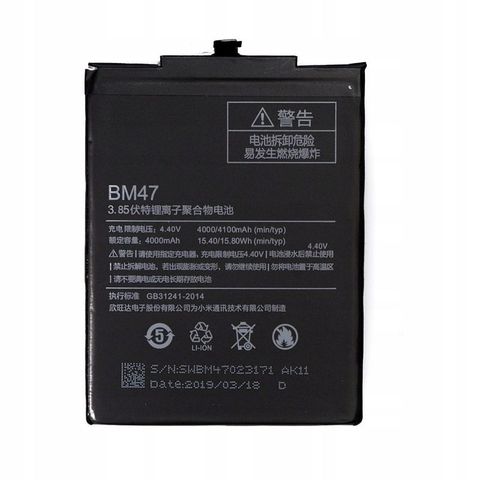 4100 mAh Phone Battery BM47 for Xiaomi Redmi 3 3S 3X 4X High Quality Replacement Bateria Rechargeable Batteries ► Photo 1/1