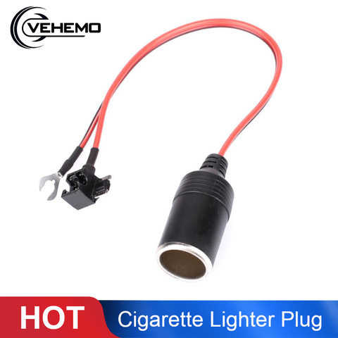 Vehemo DC 12V Cigarette Lighter Seat Power Connection Outdoors Fuse for Storage Battery Adapter Plug Socket Universal ► Photo 1/6