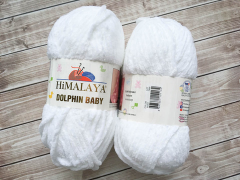 Himalaya dolphin baby yarn, threads for knitting, Hillow dolphin baby, gismall dolphin baby, plush yarn, 1 Motoc ► Photo 1/5