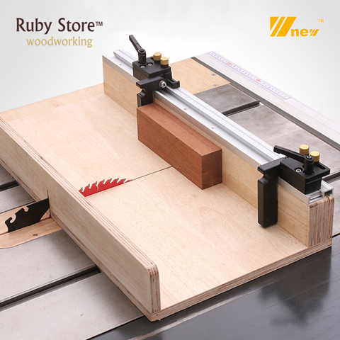 Flip Stop for 45mm T-Track with Adjustable Scale Mechanism, Miter Sled for Table Saw ► Photo 1/6