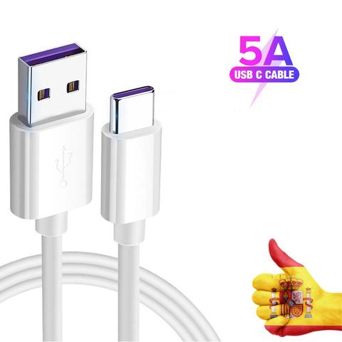 5A USB tipo C para Huawei Mate 30 Pro P30 sobrecargar rápido de la carga del USB C 3,0 de Cable de carga rápida ► Photo 1/5