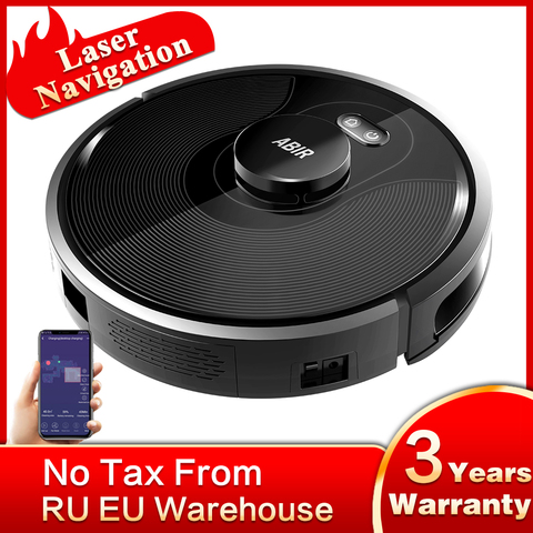 ABIR X8 Robot Vacuum Cleaner,Laser Lidar Navigation,Hand Draw Cleaning Area ,Map Storage,Hand Draw Virtual blocker,3200mAh Li-on ► Photo 1/6