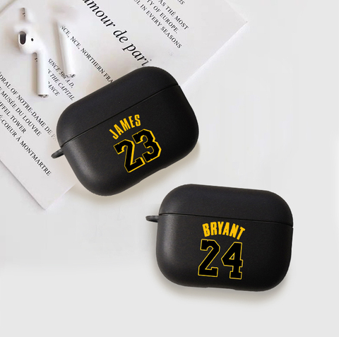Black Basketball fans bryant James case for Airpods pro with