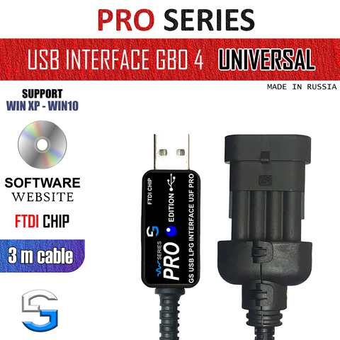 Diagnostic cable U3F PRO FTDI for GBO 4 UNIVERSAL LPG/CNG  Alaska, Stag, Digitronic, Lovato, Optima, OMVL saver, Poletron, AC 300, Atiker, Alpha, 4save, KME, lpgtech, Agis, 4gas, mp48, AEB, Tamona ► Photo 1/6