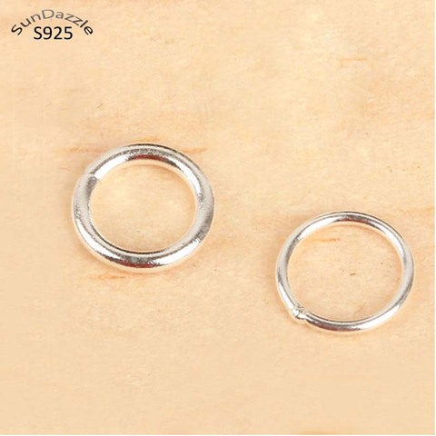 Close Ring Genuine Real Pure Solid 925 Sterling Silver Closed Jump Rings Split Ring Key Chain Jewelry Making Findings ► Photo 1/6