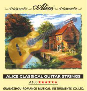 A106-h string kit for classical guitar, nylon, silver plated copper [20] Alice ► Photo 1/1